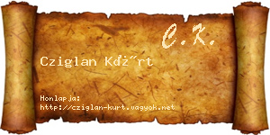 Cziglan Kürt névjegykártya